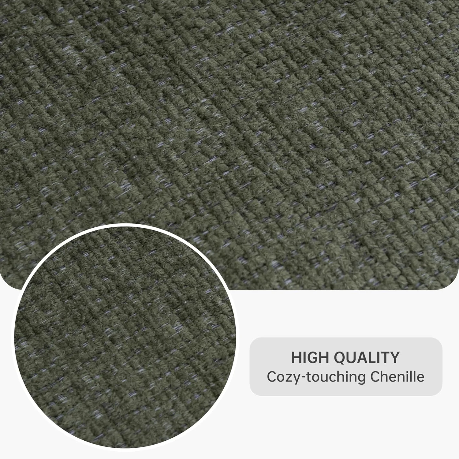 FashionTick Mid-Century Fabric Counter Stools with Curved Wingback, 26 Inch, Set of 2, Green - image 8